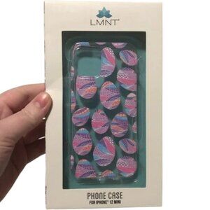 LMNT Nordstrom iPhone 12 Mini Eggs on Clear Phone Case Easter NEW
